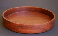 Jarrah Tray - 
	This 350mm straigh-sided Tray was turned from a blank of Jarrah (Euca