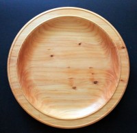 Monterey Pine Platter - 
	This large 60cm platter was turned from a slab of Monterey Pine (aka 
