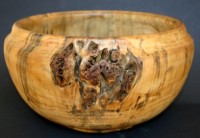Norfolk Island Pine - 
	A large 350mm bowl turned from a log of Norfolk Island Pine. It shows