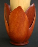 Carved Rosewood Base of leaves - 
	This is the second base for the Huon Pine and Rosewood lidded box. It